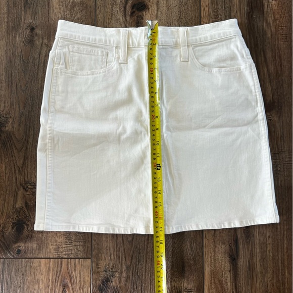 NWT Made Denim Skirt Mini Tule White Cream Stretch Button Front Size 30 - Picture 6 of 11